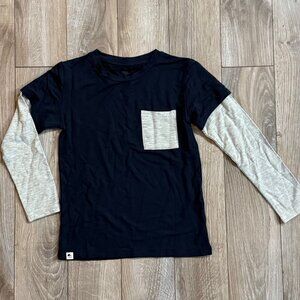 Navy and Grey Bamboo Layered tee